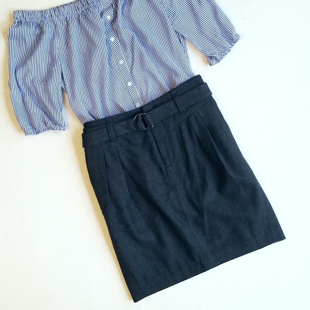 Banana Republic Gray Wool Shirt with Pockets
